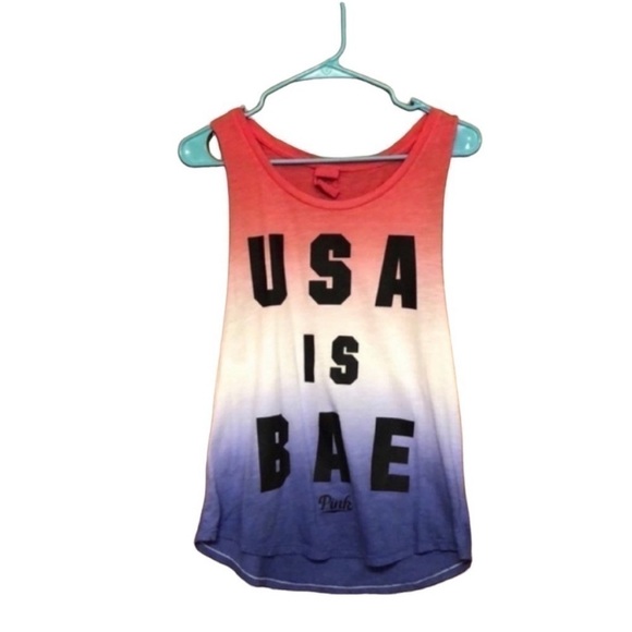 PINK Victoria's Secret Size Small USA Tank Top - Picture 2 of 7